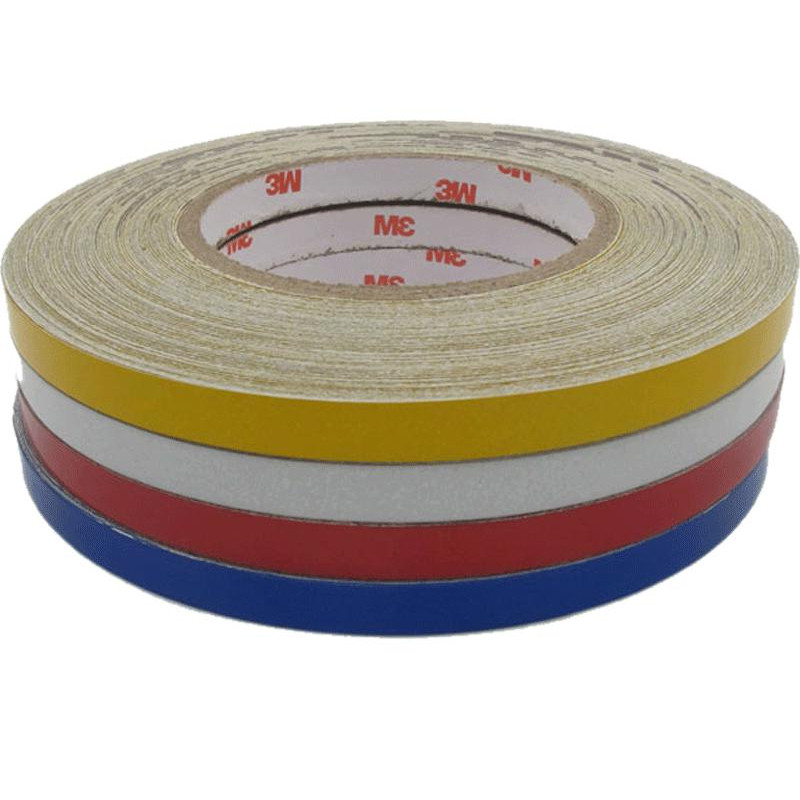 Autós fényvisszaverő szalag 1cm*500cm-es matrica biztonsági jelölés autóformázó öntapadó figyelmeztető szalag motorkerékpár-fólia díszítőeszköz