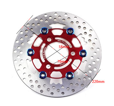 Disc de frână de 220 mm pentru motocicletă, cu 3 găuri, din oțel inoxidabil, față, spate, rotor, discuri, scuter, bicicletă sport, motocicletă, ATV, Pitbike