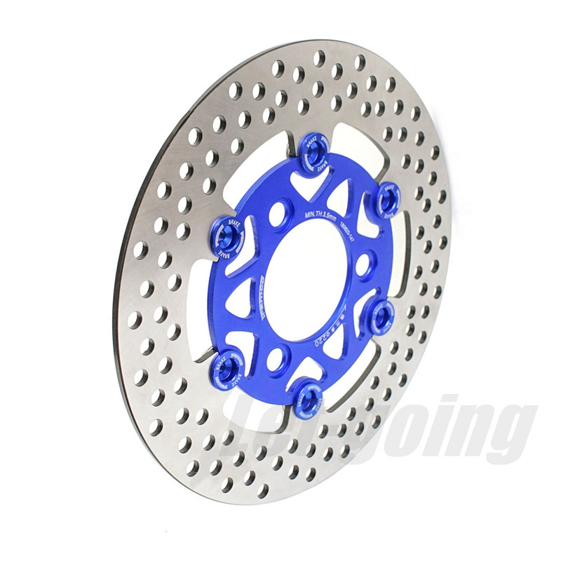 Disc de frână de 220 mm pentru motocicletă, cu 3 găuri, din oțel inoxidabil, față, spate, rotor, discuri, scuter, bicicletă sport, motocicletă, ATV, Pitbike