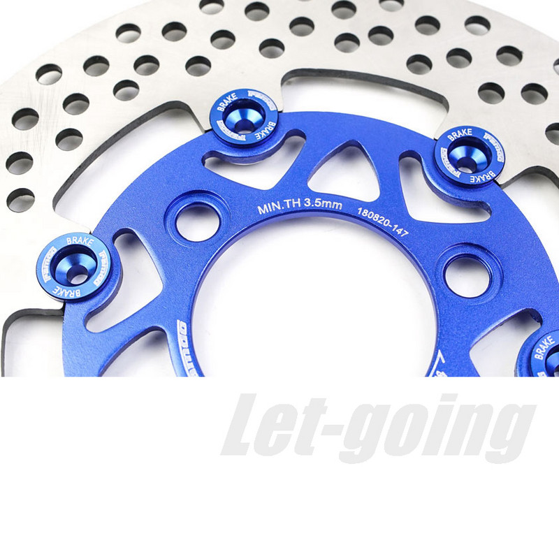 Disc de frână de 220 mm pentru motocicletă, cu 3 găuri, din oțel inoxidabil, față, spate, rotor, discuri, scuter, bicicletă sport, motocicletă, ATV, Pitbike