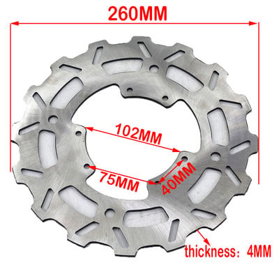 Motorkerékpár első 260 mm-es vagy hátsó 240 mm-es féktárcsa súrlódó lemez BSE M1 M3 M5 J2 J3 J4 Cross-Countryw-hez
