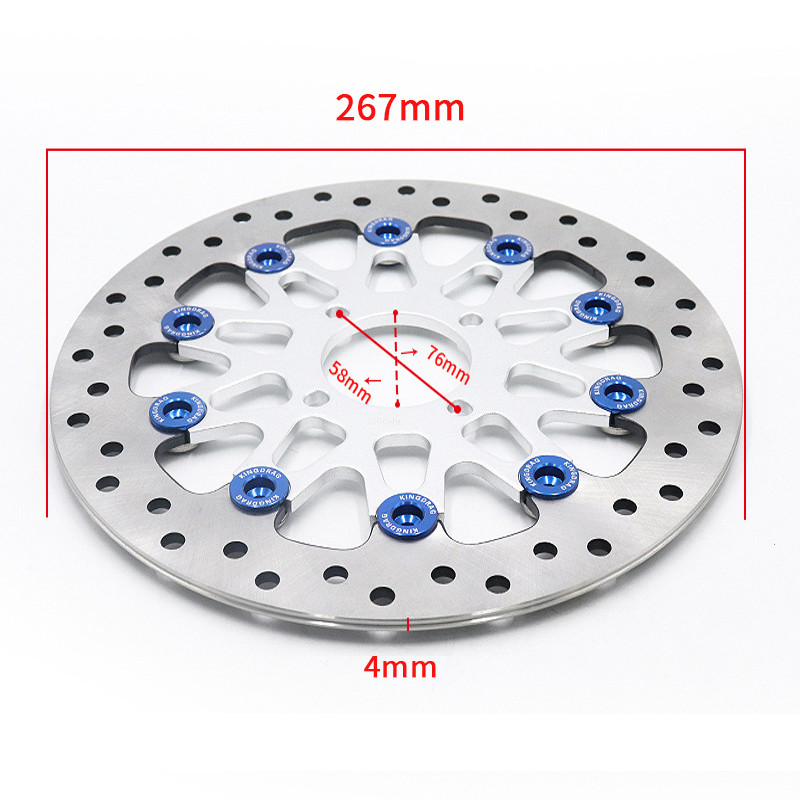 Disc de frână cu disc plutitor pentru motociclete CNC universal 4 găuri etrier disc 267mm * 58mm pentru Dirtbike Street Scooter Bik Yamaha