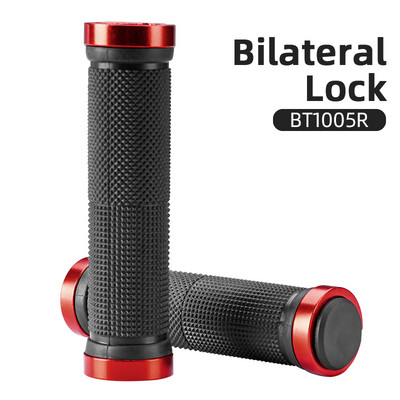 ROCKBROS Manere ultraușoare pentru bicicletă Ghidon de bicicletă anti-alunecare Blocare din cauciuc Manere MTB ultraușoare Accesorii pentru ciclism