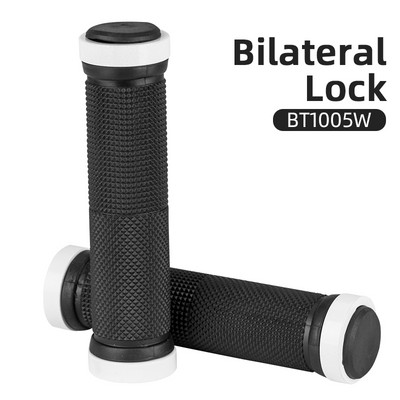 ROCKBROS Manere ultraușoare pentru bicicletă Ghidon de bicicletă anti-alunecare Blocare din cauciuc Manere MTB ultraușoare Accesorii pentru ciclism