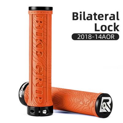 ROCKBROS Manere ultraușoare pentru bicicletă Ghidon de bicicletă anti-alunecare Blocare din cauciuc Manere MTB ultraușoare Accesorii pentru ciclism