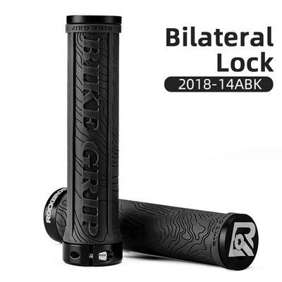 ROCKBROS Manere ultraușoare pentru bicicletă Ghidon de bicicletă anti-alunecare Blocare din cauciuc Manere MTB ultraușoare Accesorii pentru ciclism