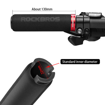 ROCKBROS Sponge MTB Grips with Dust Plug Εξαιρετικά ελαφρύ κάλυμμα τιμονιού ποδηλάτου Αντιολισθητικό Cozy λαβή ποδηλάτου Αξεσουάρ ποδηλασίας από κράμα