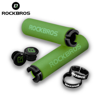 ROCKBROS Sponge MTB rankenos su dulkių kištuku Itin lengvas dviračio vairo dangtelis Neslystantis jaukus dviračio rankenos lydinio dviračių priedai