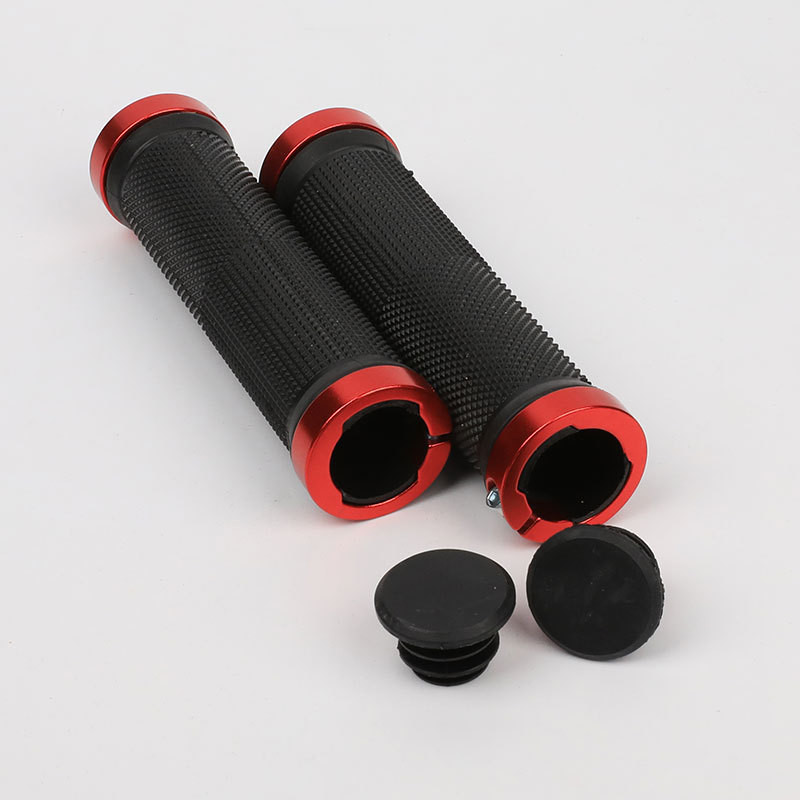 1 pereche de mânere de acoperire pentru ghidon de bicicletă, blocare bilaterală anti-alunecare, pentru ciclism pe drum de munte, bicicletă, mâner din cauciuc, mâner de blocare, capăt de bară