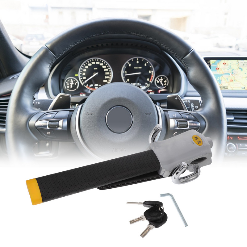 1 set uređaja za zaštitu od krađe, brava za zaštitu od krađe, brava za upravljač automobila, brava za zaštitu od krađe, brava za upravljač