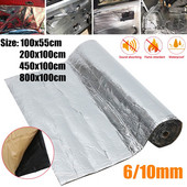Folie de aluminiu 800/450/200/50cmx100cm Covoraș de izolare a sunetului Covoraș de izolare a zgomotului Scut termic de izolare a mașinii Bumbac 6/10mm