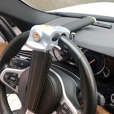 Сгъваема ключалка на волана на автомобила с 3 ключа Автоматична ключалка на волана Защита против кражба T-образни ключалки Автомобилна сигурност Заключване при пътуване