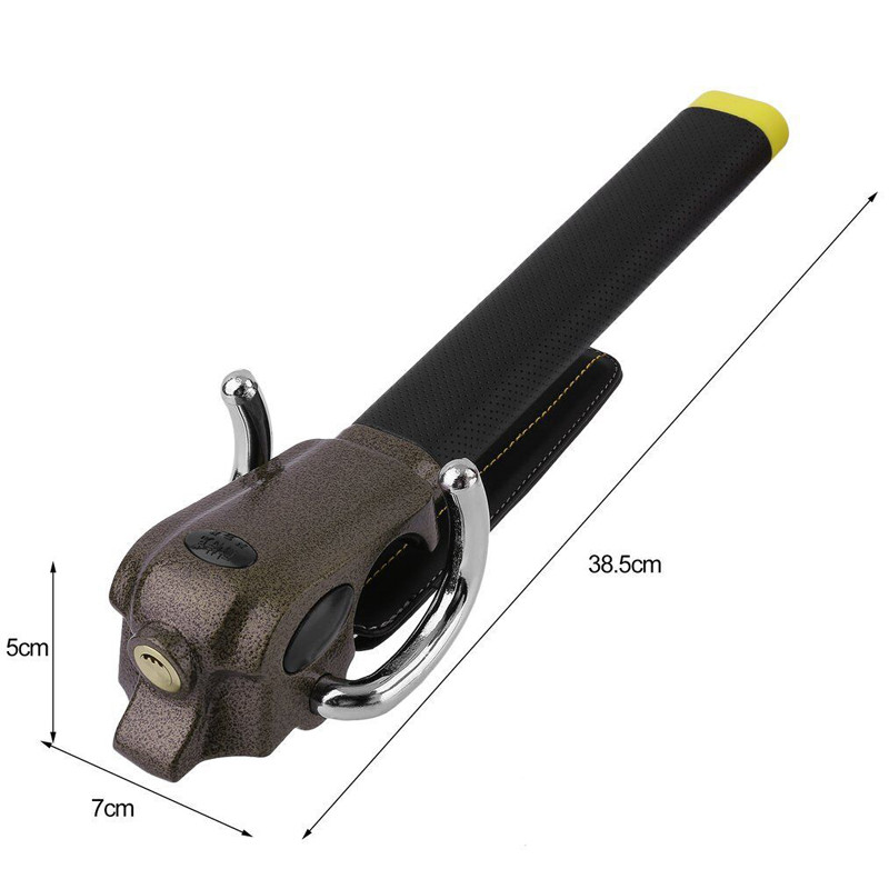 Automobilio sulankstomas vairo užraktas su 3 raktais Automatinis vairo užraktas Apsauga nuo vagystės T formos užraktai Automobilio apsauga Kelioninis užraktas