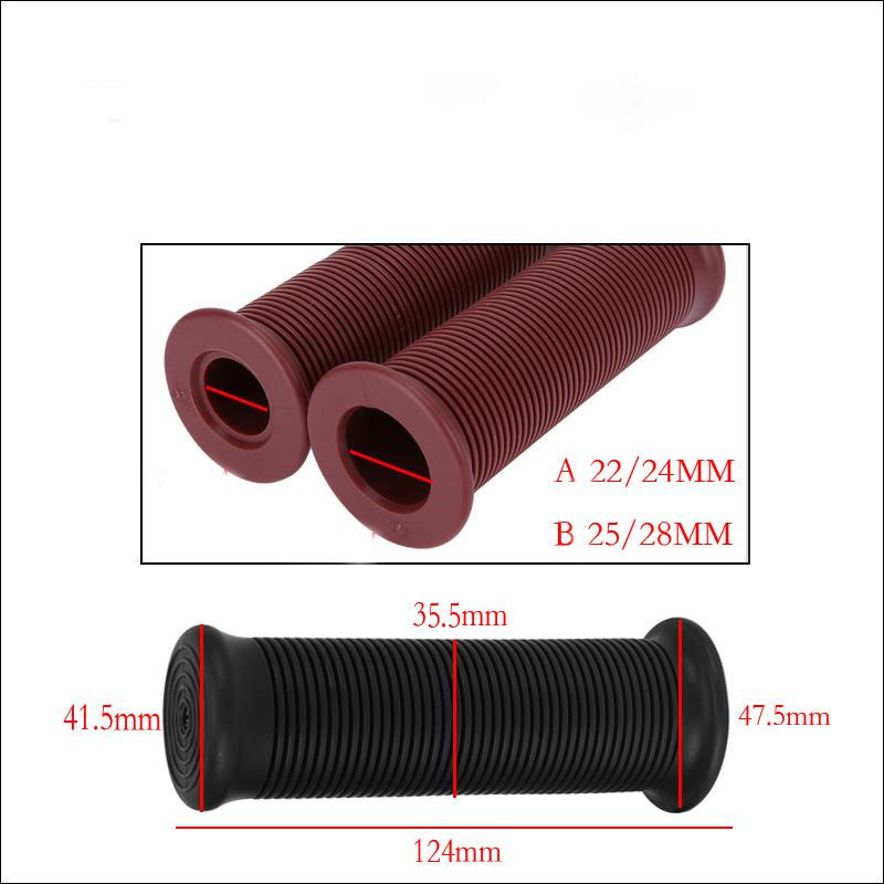 1 pereche 22mm ghidon universal pentru motocicletă mânere vintage mânere din cauciuc bară gel mâner retro cauciuc pentru cafe Racer Bobber personalizat