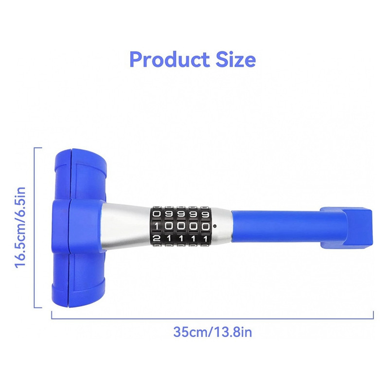 Blocare antifurt pentru volan în formă de T pentru mașină Blocare cu cârlig retractabil Blocare cu combinație antifurt retractabilă pentru camioane auto