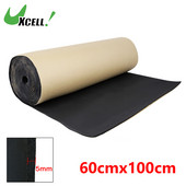 Uxcell 5mmx60cmx100cm 6,46sqft autós akusztikus hab 5mm hangszigetelő szigetelő szőnyeg 1 gördülő autó zajszigetelés fekete