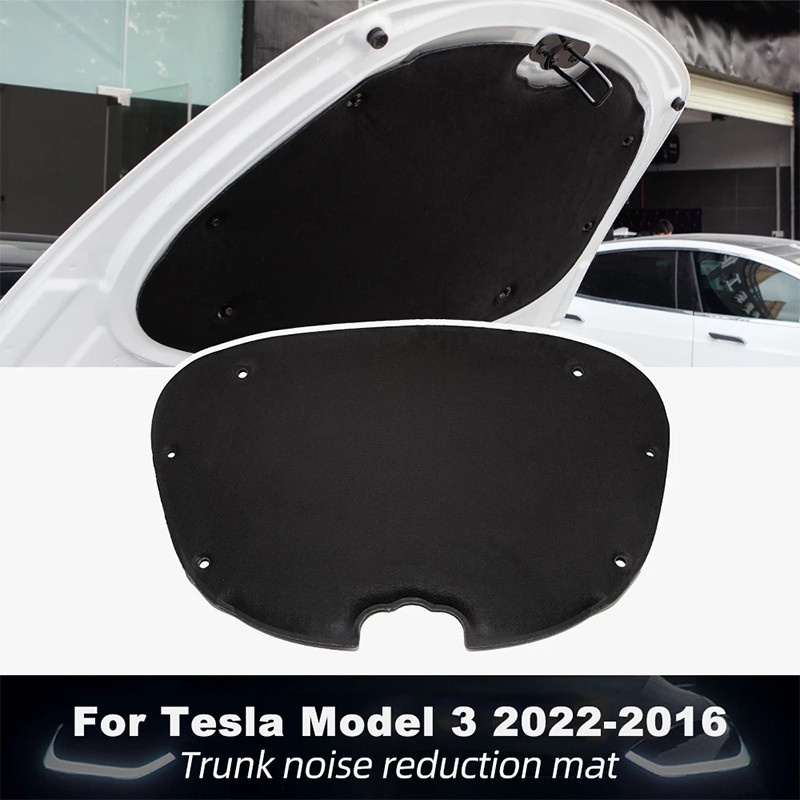 Accesorii pentru husa din bumbac pentru Tesla Model 3, potrivite pentru capota motorului portbagajului din față, covoraș izolat fonic, tampon de protecție pentru reducerea zgomotului