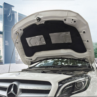 Ηχομόνωση θερμότητας αυτοκινήτου Βαμβακερό μαξιλαράκι μπροστινή κουκούλα κινητήρα Μόνωση τάπητα κάλυμμα θορύβου για Mercedes-Benz GLA Class 2015-2019