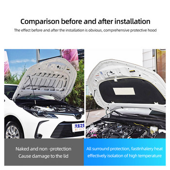 Звукоизолация на багажника на автомобила, памук за Toyota Corolla 2007-2021, преден капак, топлоизолация, подложка, аксесоари