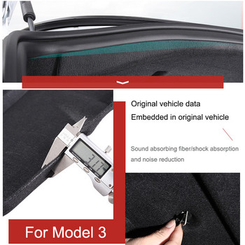 За Tesla Model 3 2017-2023 Капак на предния багажник Звукоизолация Памук Вътрешен капак Frunk/багажник Звукоизолация Прахоустойчива памучна подложка
