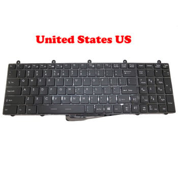 Американска английска клавиатура за MSI GT60 GT70 V123322AK1 S1N-3EUS271-SA0 V139922AK1 UI S1N-3EUS204-SA0 S1N-3EUS219-SA0 черна рамка