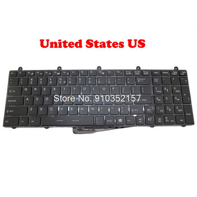 Tastatură engleză SUA pentru MSI GT60 GT70 V123322AK1 S1N-3EUS271-SA0 V139922AK1 UI S1N-3EUS204-SA0 S1N-3EUS219-SA0 Cadru negru