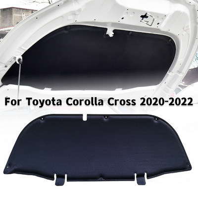 Шумоизолираща памучна шумоизолираща подложка за преден двигател на автомобила за Toyota Corolla Cross 2020 2021 2022 Сребрист/Черен