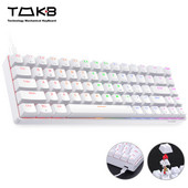 TMKB T68SE 68 klávesov mechanická klávesnica herná klávesnica RGB podsvietenie typu C USB káblová 65% herná klávesnica pre PC Deskt