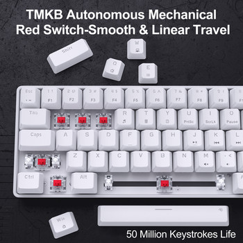 TMKB T68SE 68 клавиша Механична клавиатура Клавиатура за игри RGB Backlight Type-C USB кабелна 65% клавиатура за компютърни игри за PC Desk
