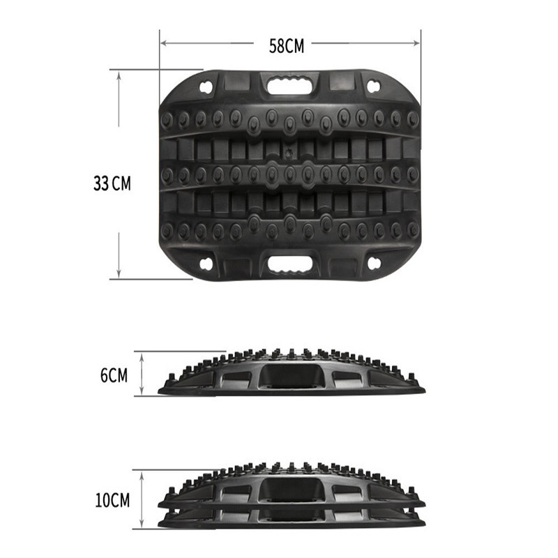 Super-čvrsti najlon 58 cm Daske za vuču za oporavak automobila Mini gusjenice za hitne slučajeve Podloga za vuču Terenska cesta, pijesak, blato, spašavanje na snijegu Novo