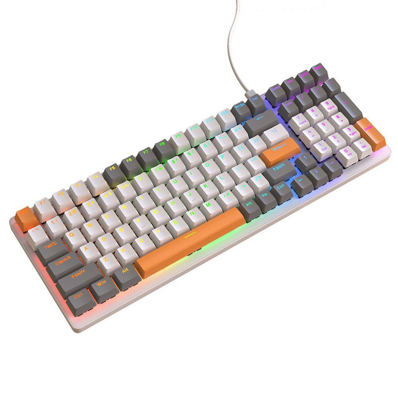 Tastatură mecanică K3 100 de taste Tastaturi pentru jocuri pentru jocuri Tastaturi pentru jocuri cu iluminare de fundal RGB Tastaturi pentru jocuri USB Type-C pentru PC desktop