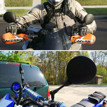 2 τμχ Πτυσσόμενος στρογγυλός πίσω καθρέφτης σκούτερ 10mm για αξεσουάρ KTM Mirror Motocross για Καθρέπτες Μοτοσικλέτας Πίσω όψης ποδηλάτου