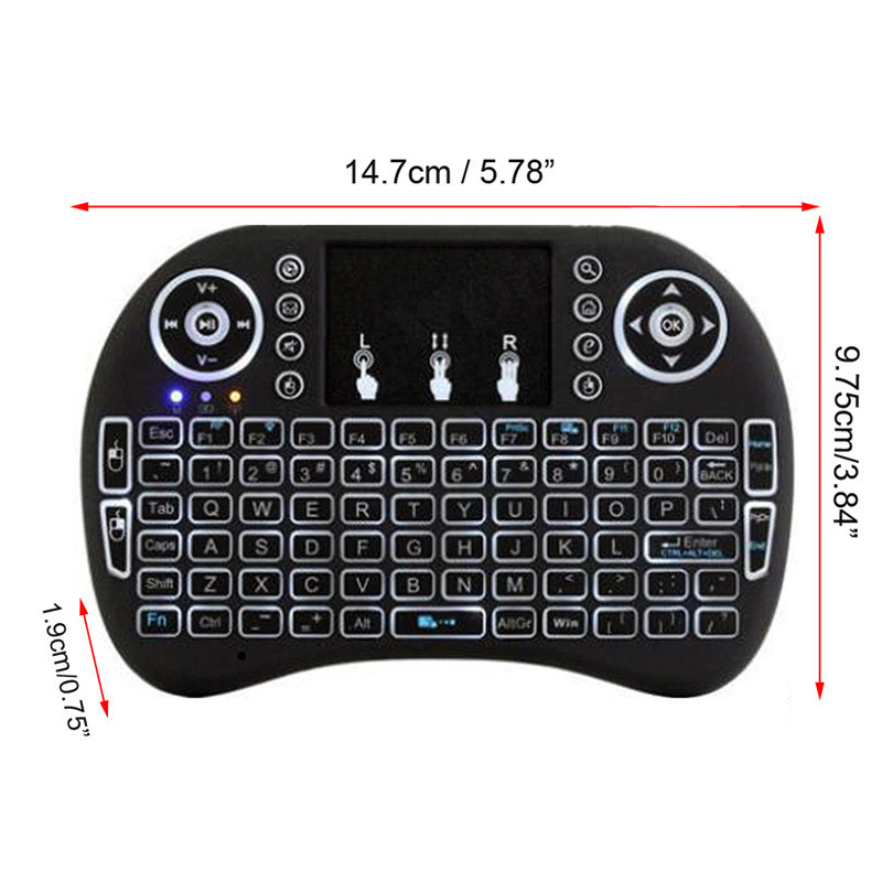 Tastatură I8 Mini tastatură fără fir G Mouse zburător tactil Tastatură digitală pentru computer Baterie uscată Tastatură mică