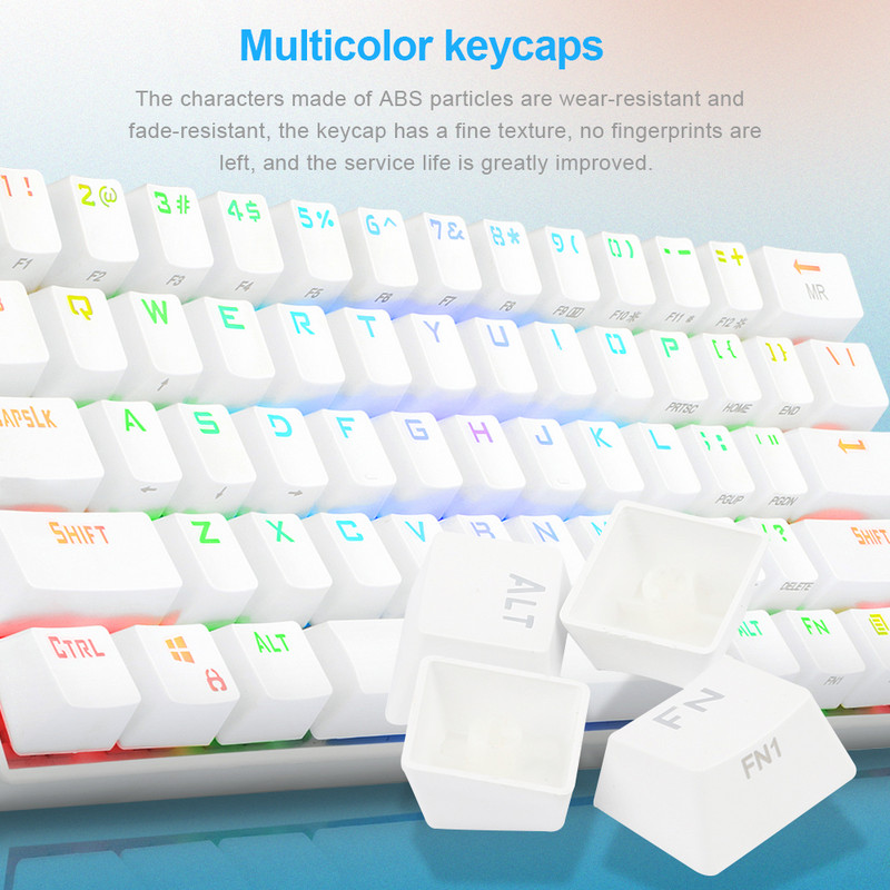 REDRAGON Draconic Pro K530 RGB Suport Bluetooth 5.0 wireless 2.4G USB 3 moduri Tastatură mecanică pentru jocuri 61 taste Calculator PC