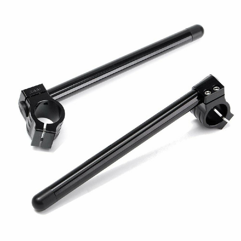 Nastaviteľné riadidlá pre motocykle, klip na riadidlá 31-51 mm, čierna vidlica, pre riadidlá Cafe Racer