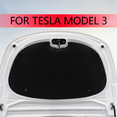 Tesla Model 3 első motorháztető-zajcsökkentő szőnyeghez, hangszigetelt pamut párna tompító védőburkolat 2018-2022