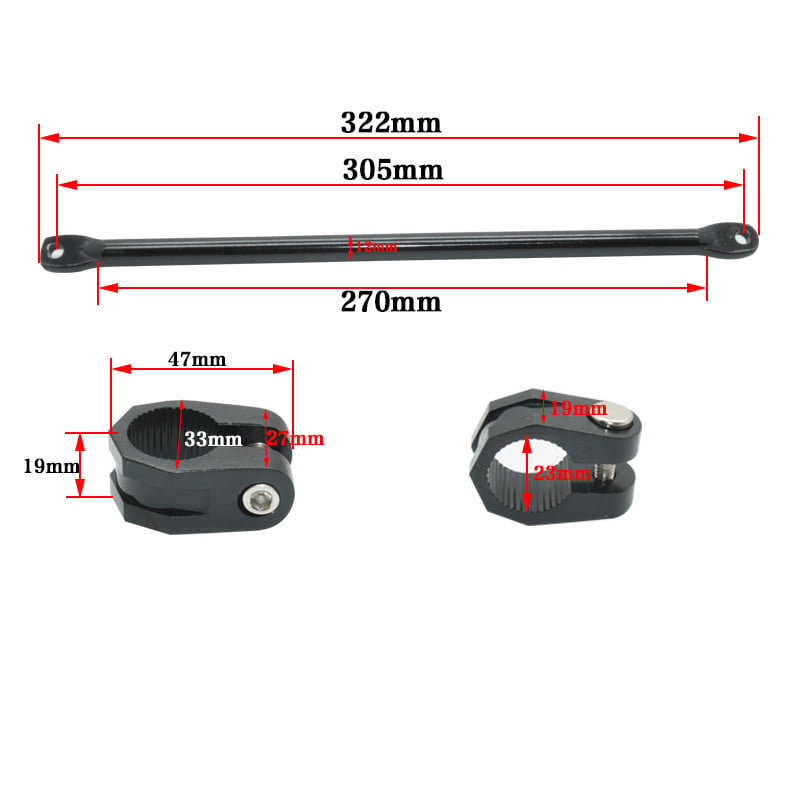 Motorkerékpár kormányrúd, fix irányú vonórúd keresztirányú keret, 22 mm-es segédrúd BOSUER M2 M4 KEWS-hez