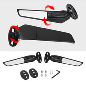 Oglindă retrovizoare rotativă reglabilă cu aripă de vânt pentru motocicletă pentru Suzuki GSXR ZX10R Yamaha YZF R6 R1 Honda CBR 250R 650R CBR125 NINJA