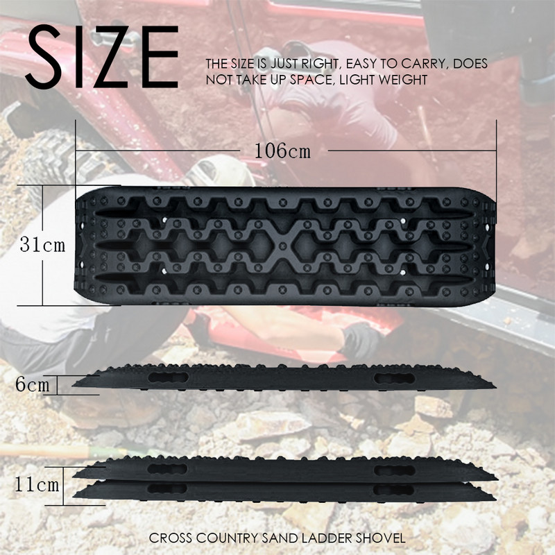 Lanțuri de zăpadă în afara bordului mașinii 10T Placă antiderapante de autosalvare Echipament de urgență cu auto-conducere Asistență la tracțiune cu nisip noroiat