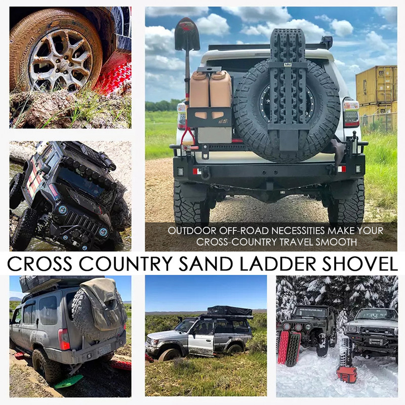 Lanțuri de zăpadă în afara bordului mașinii 10T Placă antiderapante de autosalvare Echipament de urgență cu auto-conducere Asistență la tracțiune cu nisip noroiat