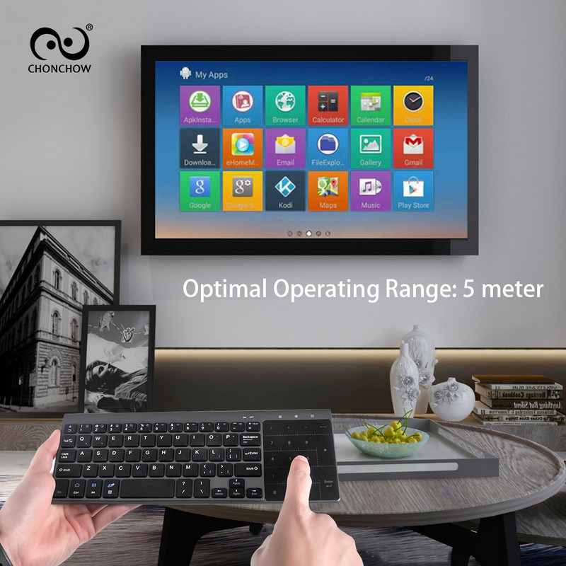 Mini tastatură wireless de 2,4 Ghz Touchpad portabil Tastatură USB Air Mouse pentru Mac PC Windows 7/10 Vista Android Smart TV Box