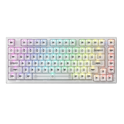 Tastatură mecanică pentru gamer X75 Crystal transparentă Tastatură de jocuri interschimbabilă la cald, cu fir RGB, cu iluminare din spate, tastatură pentru laptop, PC