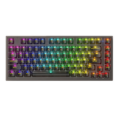 Tastatură mecanică pentru gamer X75 Crystal transparentă Tastatură de jocuri interschimbabilă la cald, cu fir RGB, cu iluminare din spate, tastatură pentru laptop, PC