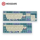 HEXGEARS GK707 PBT Keycaps Tastatură mecanică Kailh comutator de schimb la cald 87/104 taste Tastatură pentru jocuri Tastatură USB pentru PC GK715