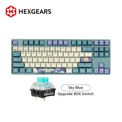 HEXGEARS GK707 PBT Keycaps Tastatură mecanică Kailh comutator de schimb la cald 87/104 taste Tastatură pentru jocuri Tastatură USB pentru PC GK715