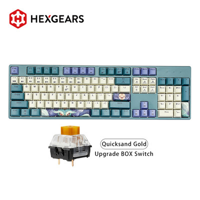 HEXGEARS GK707 PBT Keycaps Tastatură mecanică Kailh comutator de schimb la cald 87/104 taste Tastatură pentru jocuri Tastatură USB pentru PC GK715