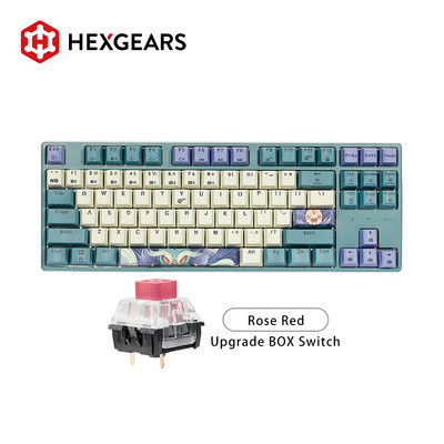 HEXGEARS GK707 PBT Keycaps Tastatură mecanică Kailh comutator de schimb la cald 87/104 taste Tastatură pentru jocuri Tastatură USB pentru PC GK715