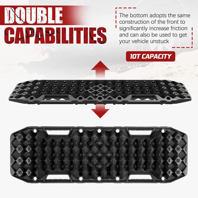 2 tk Taastamise veojõulauad Sisseehitatud Jack Base Offroad Track painutatav 120 kandevõime 10 tonni kontuurramp kahe teraga