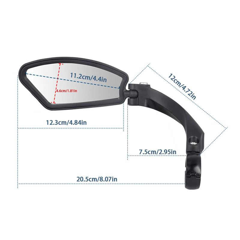 Ghidon Oglindă pentru bicicletă Oglindă rotativă reglabilă pentru bicicletă Oglindă universală pentru biciclete pentru biciclete de drum Biciclete de munte Motociclete