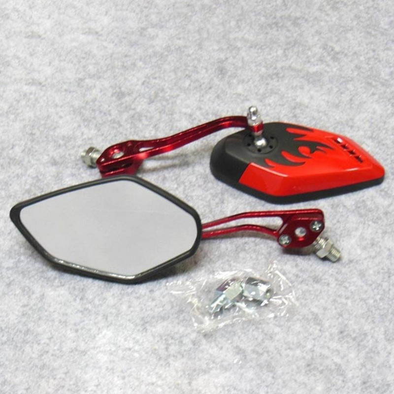 2 vnt / rinkinys 8/10 mm motociklo paspirtukas motociklo vairo tvirtinimo galinio vaizdo veidrodžiai